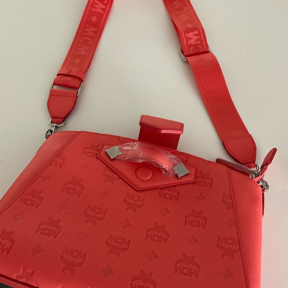 MCM Monogram Crossbody in Coral